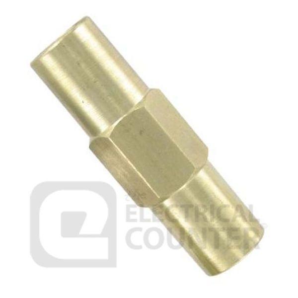 Deligo ERCO  Brass External Earth Rod Coupler 5/8 inch