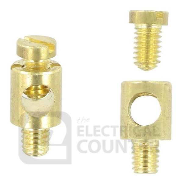 Deligo ET Pack of 100 M4 Spare Brass Earth Stud Terminals (100 Pack, 0.22 each)
