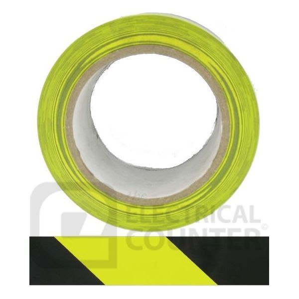 Deligo HTY  Yellow & Black Adhesive Hazard Warning Tape 365m