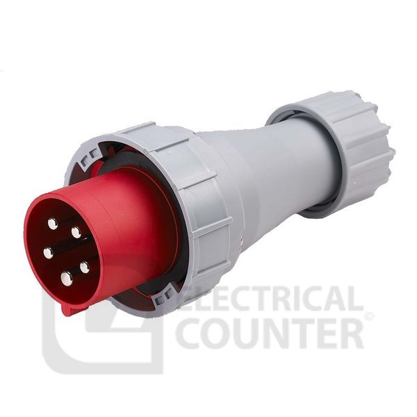 Deligo P415-63W  Red Industrial Speed Fit Five Pin Plug IP67 63A 415V