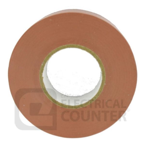 Deligo PT33BR  Brown Nylon PVC Insulation Tape 33m