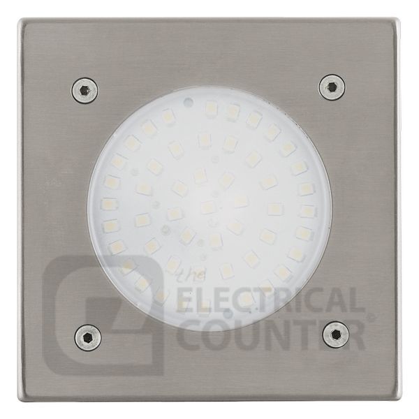 Lamedo Stainless Steel Outdoor Recessed Square LED Ground Light 2.5W