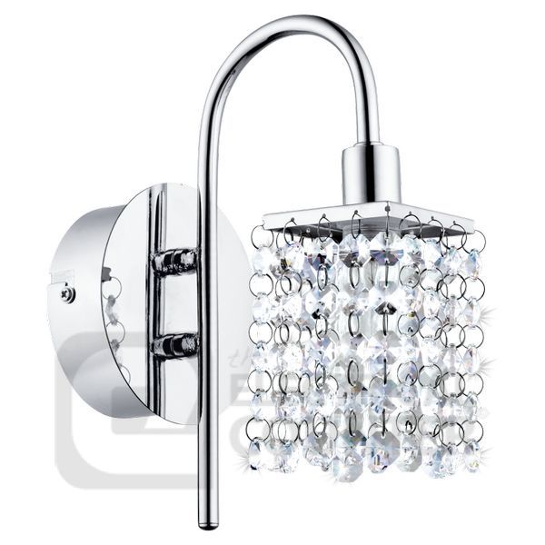Almonte Chrome Crystal LED Wall Light 3W G9 3000K IP44 110mm