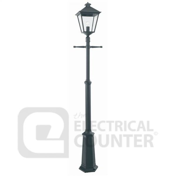 Turin Grande Black Lamp Post Single IP44