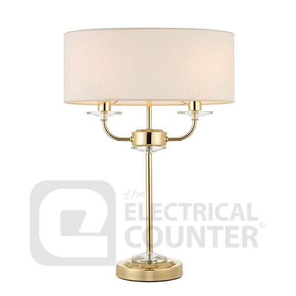 Endon 70564 Brass Nixon Table Lamp With, Table Lamp Inline Light Switch