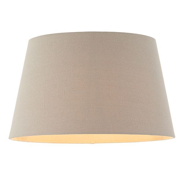 Cici Grey Faux Linen 14 Inch Lamp Shade, 14 Inch Lamp Shade Linen
