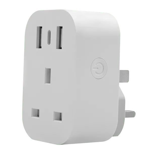 ESP ECSPSP Fort Smart Plug with Mains Passthrough and Switchable USB & USB-C