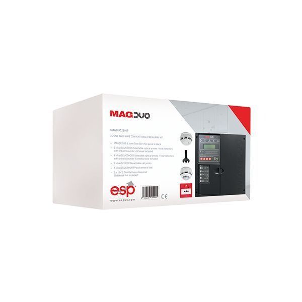 ESP MAGDUO2BKIT Black Conventional Fire Alarm Kit - Two Wire - 2 Zone