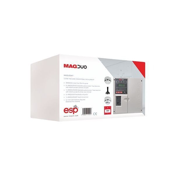 ESP MAGDUO2KIT White Conventional Fire Alarm Kit - Two Wire - 2 Zone