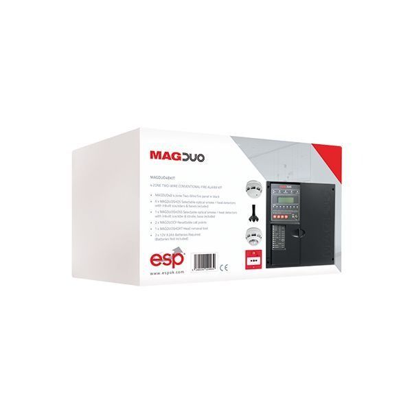 ESP MAGDUO4BKIT Black Conventional Fire Alarm Kit - Two Wire - 4 Zone