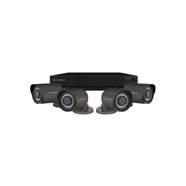 ESP SHDV4KB4G 500GB Full HD 4 Channel CCTV System 4 x Grey Bullet Cameras