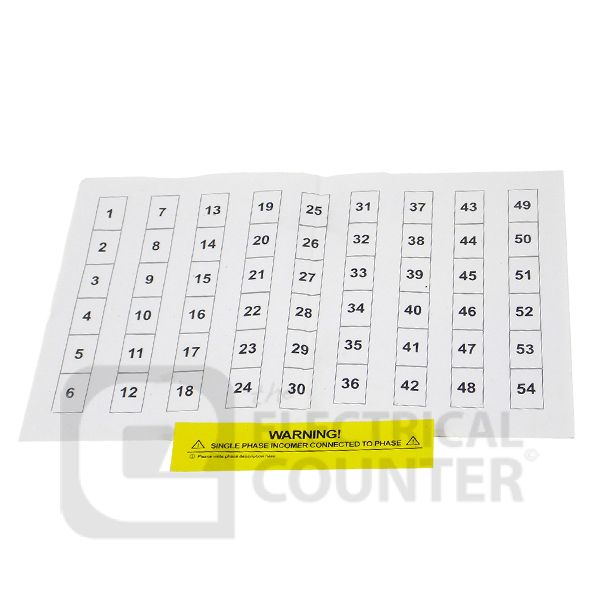Europa TPN1PLABEL Spare Labels for Single Phase Kit