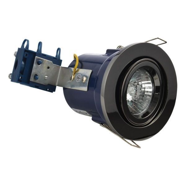Forum Lighting ELA-27466-BCHR Black Chrome Adjustable LED Ready GU10 Fire Rated Downlight 50W 240V
