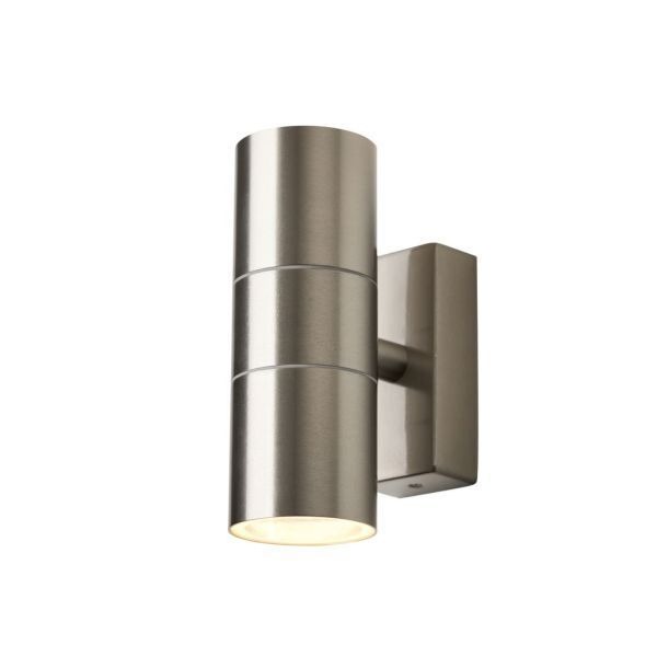 Stainless Steel Zinc Leto Outdoor Up & Down Wall Light, IP65
