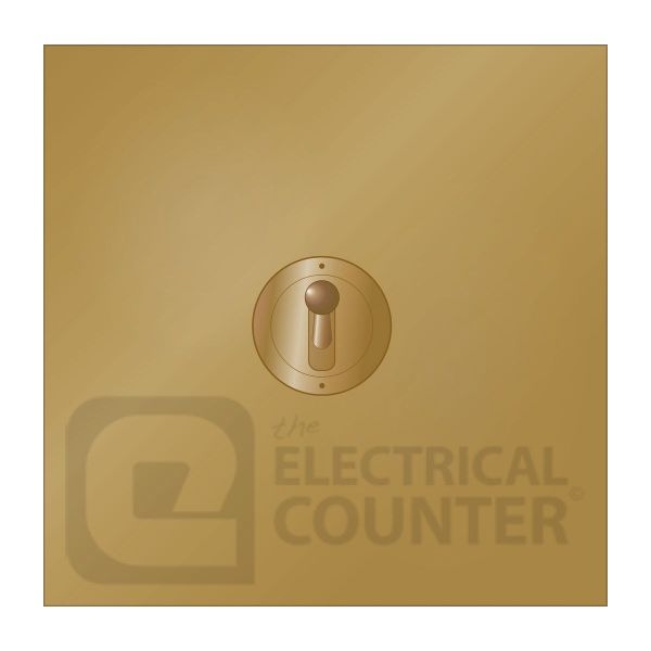 Executive Range 1 Gang Toggle Switch in Antique Brass - Trimless