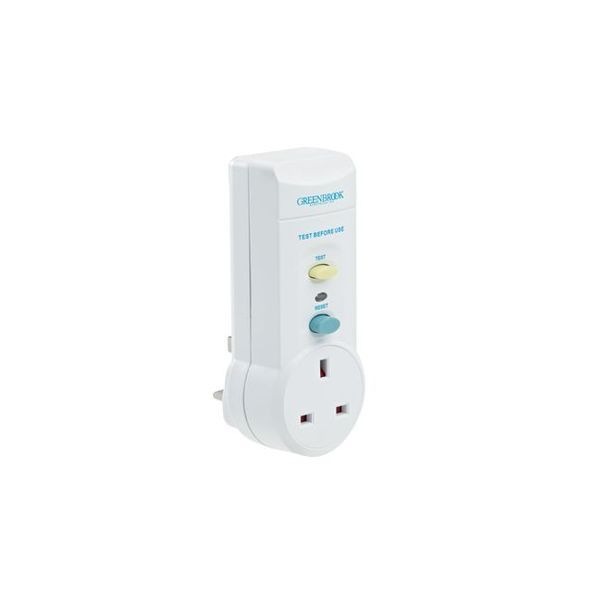 White SafetySure RCD Adaptor Double Pole 3kW 13A 240V