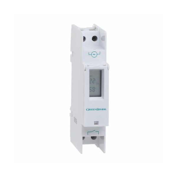 White Electronic Din Rail Mounted Timer 6 On/Off Programmes 16A 230V