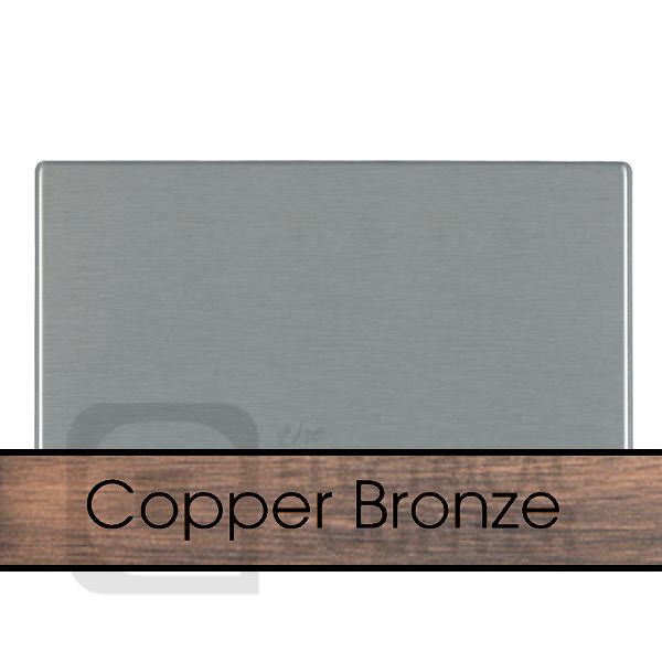 Hamilton 7CBCBPD Hartland CFX Screwless Copper Bronze 2 Gang Blank Plate