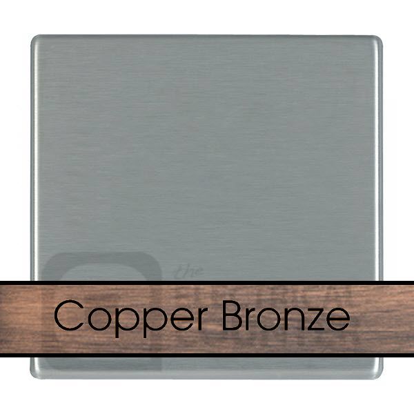 Hamilton 8CBCBPS Sheer CFX Copper Bronze 1 Gang Blank Plate