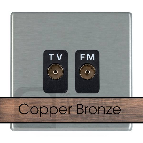Hamilton 8CBCTVFMB Sheer CFX Copper Bronze 1x TV 1x FM Diplexer - Black Insert
