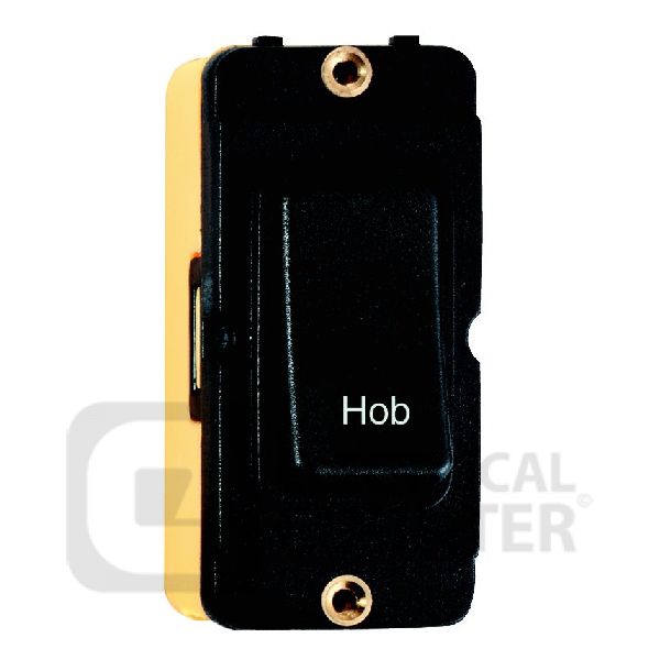 Grid-IT Black DP 20AX Rocker Module "Hob" Printed, Black Surround