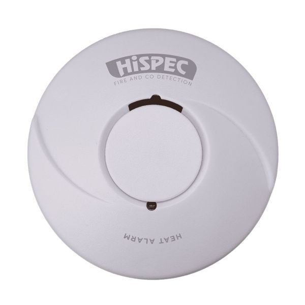 HiSPEC HSA-BH-RF10-PRO Heat Detector Alarm Lithium Battery with Wireless Interconnection Capability with Test and Hush