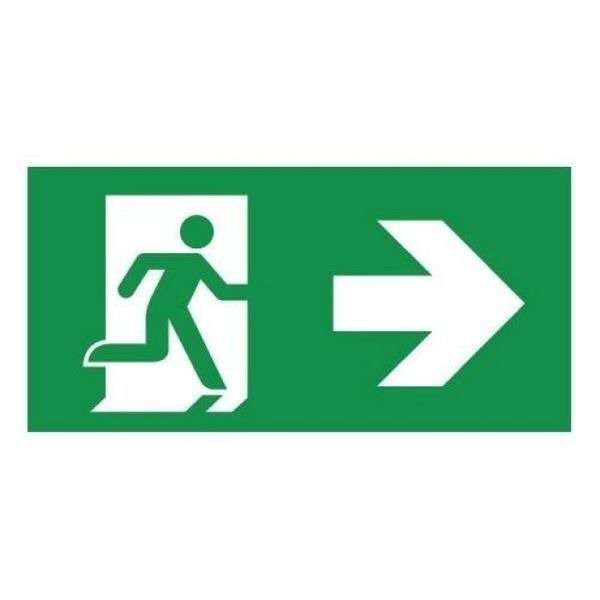 Perspex Exit Legend (Arrow Right) for LED Exit Box