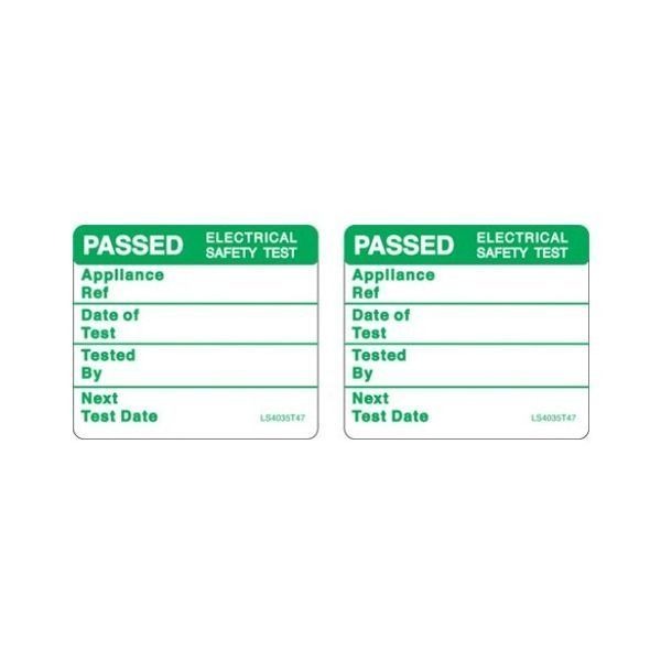 "PASSED" Electrical Safety Labels - Roll of 200
