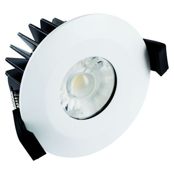 Integral LED ILDLFR70B010 White IP65 8.5W 3000K Fire Rated Dimmable Static LED Downlight