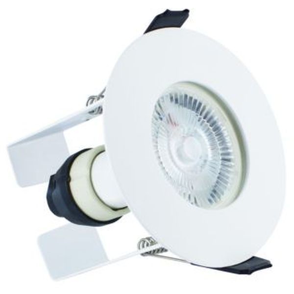 Integral LED ILDLFR70D003-3 Pack of Evofire White IP65 70mm Round Fire Rated Downlight with GU10 Holder and Insulation Guard (3 Pack, 5.70 each)