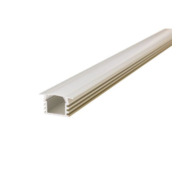 Integral LED ILPFR025 2m 22 x 12.2mm Aluminium Frosted Diffuser Recessed Profile