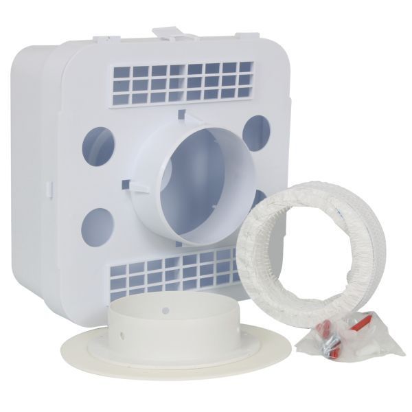 Manrose 41704 100mm 4 Inch Indoor Tumble Dryer White Vent Kit