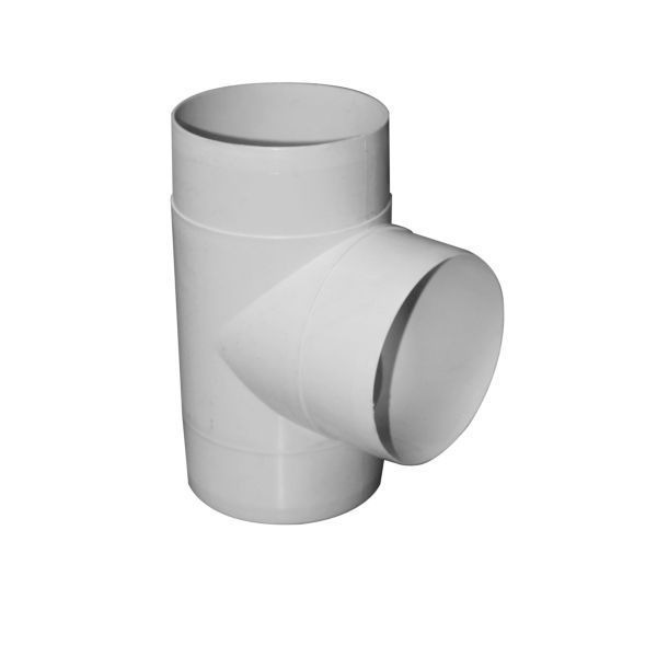 Manrose 44940 150mm 6 Inch PVC T Piece to Connect Round Ducting