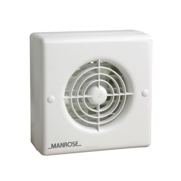 Manrose WF100ATP 100mm Auto Window Extractor Fan with Timer, Pullcord And Neon Light