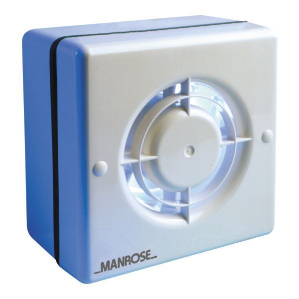 Manrose WF100T 100mm 4 Inch Window Fan with Electronic Timer and Pullcord