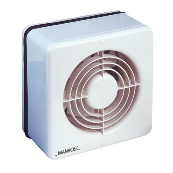 Manrose WF150BH 150mm 6 Inch Window And Wall Humidity Extractor Fan with Pullcord