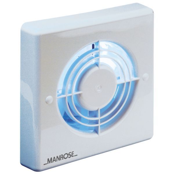 Manrose XF120P 120mm 5 Inch Wall Extractor Fan with Pullcord