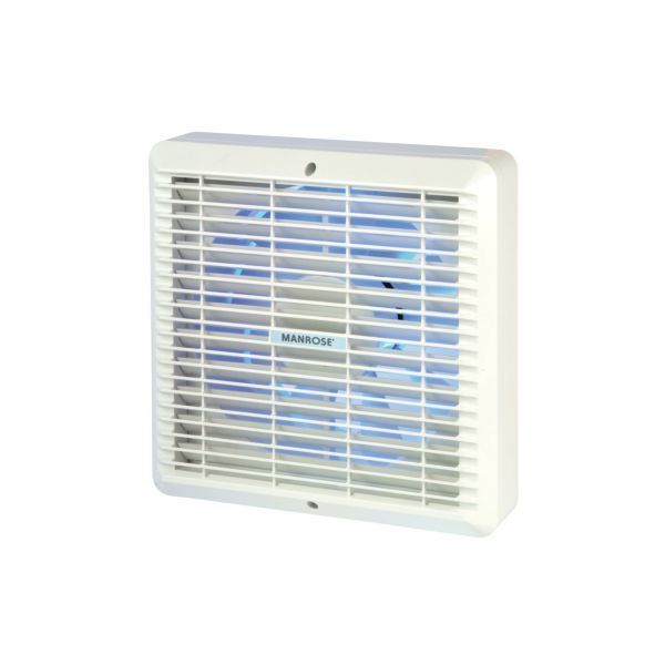 Manrose XFS230 9 Inch Wall And Ceiling Commercial White Extractor Fan with Internal Grille