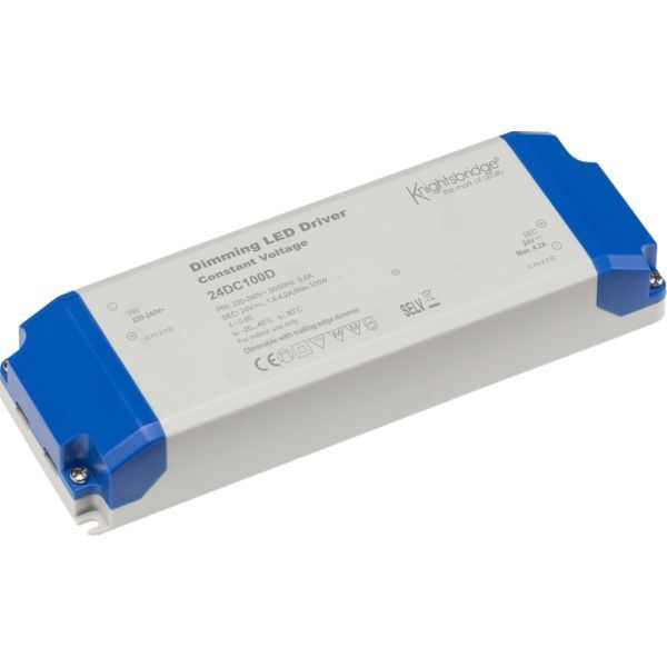 Knightsbridge 24DC100D IP20 24V 100W DC Constant Voltage Dimmable LED Driver