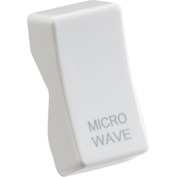 Knightsbridge CUMICRO Grid White MICROWAVE Curved Edge Switch Cover