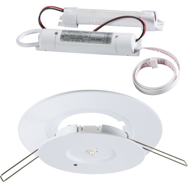 Knightsbridge EMPDL White IP20 3W 130lm 5500K 140mm Non-Maintained LED Emergency Downlight