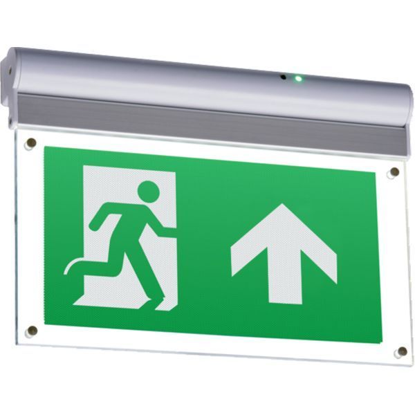 Knightsbridge EMXST White IP20 4W 40lm 6000K 310mm Maintained or Non-Maintained Self Test LED Emergency Exit Sign