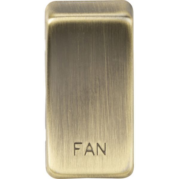 Knightsbridge GDFANAB Grid Antique Brass FAN Switch Cover