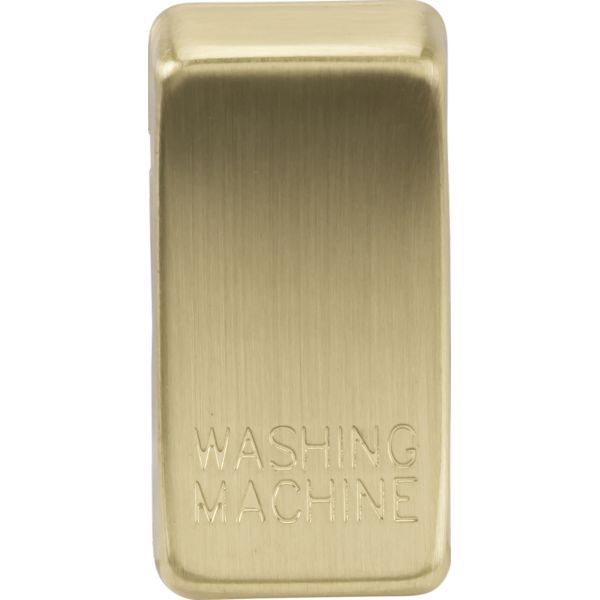 Knightsbridge GDWASHBB Grid Brushed Brass WASHING MACHINE Switch Cover