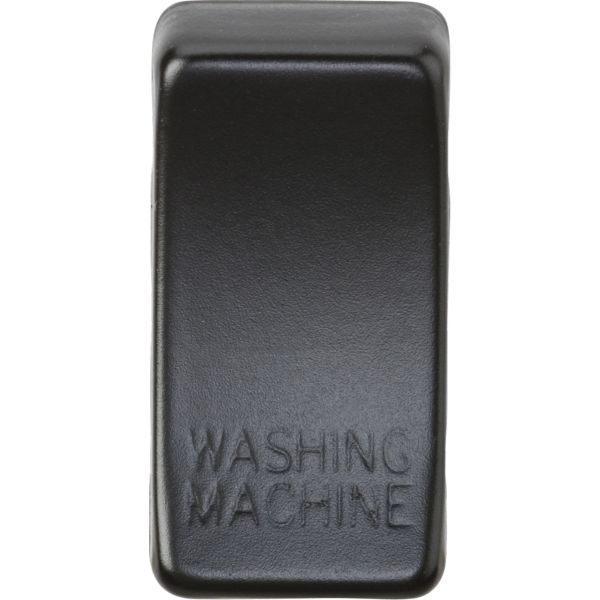 Knightsbridge GDWASHMB Grid Matt Black WASHING MACHINE Switch Cover