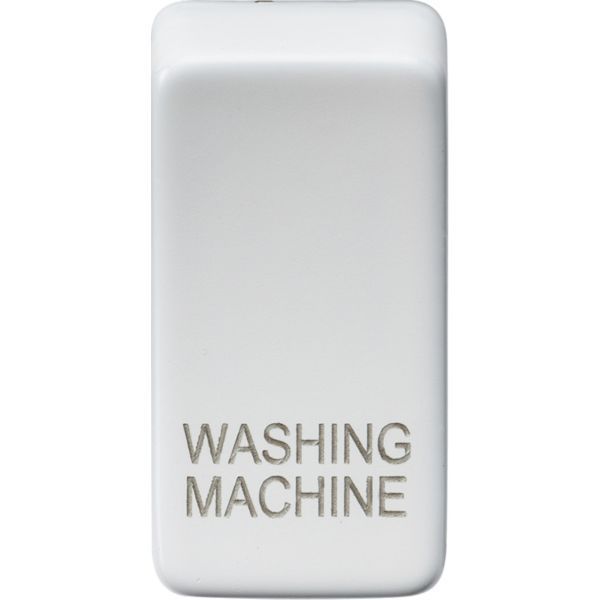 Knightsbridge GDWASHMW Grid Matt White WASHING MACHINE Switch Cover