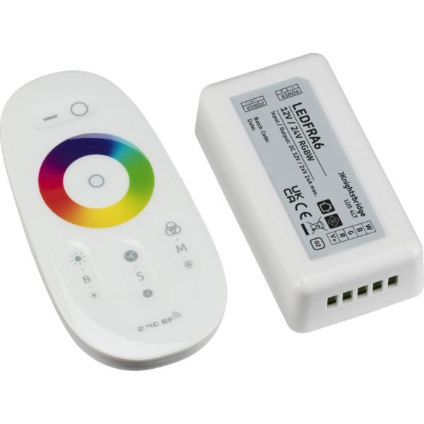 Knightsbridge LEDFRA6 IP20 12V-24V RGBW RF Touch Controller and Remote