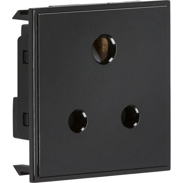 Knightsbridge NET5ABK Black 5A 50x50mm Unswitched Round Socket Module