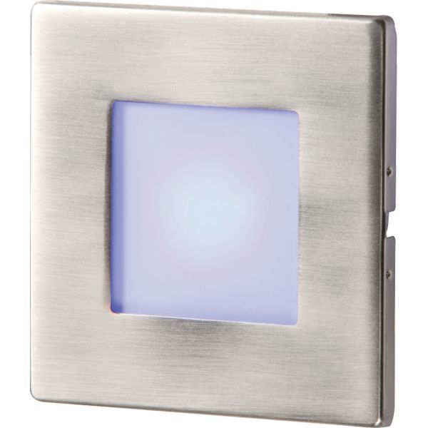 Knightsbridge NH023B Brushed Chrome IP20 1W Blue 80mm LED Recessed Wall Light