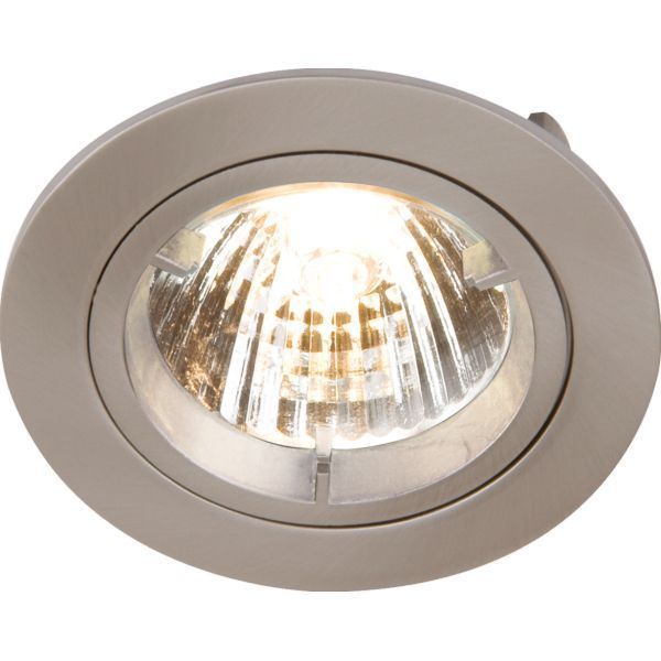 Knightsbridge RD1CBR Brushed Chrome IP20 50W Max 79mm Dimmable LED GU10-MR16 Fixed Twist and Lock Downlight